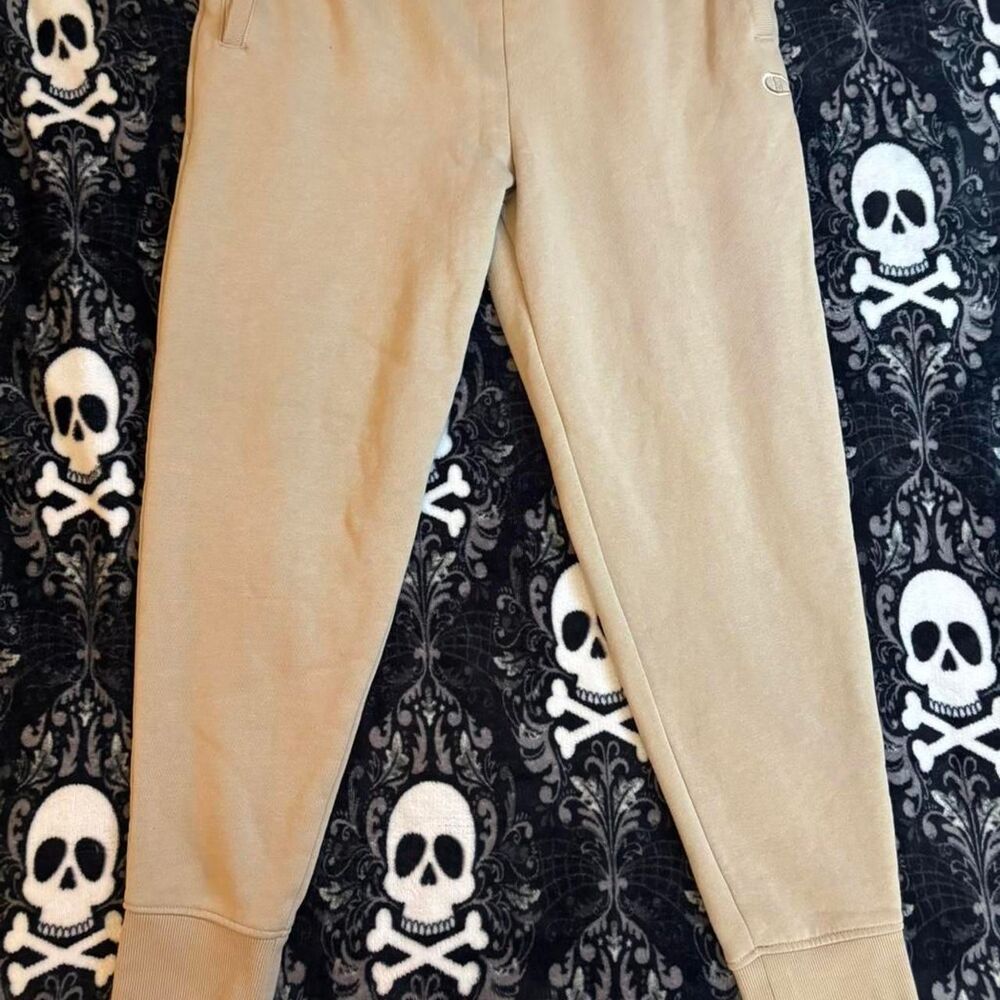 Champion Tan Joggers Sweatpants Fleece Loungewear Athletic Pants L